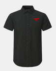 SMU Phenom Classic Black Short Sleeve Dress Shirt