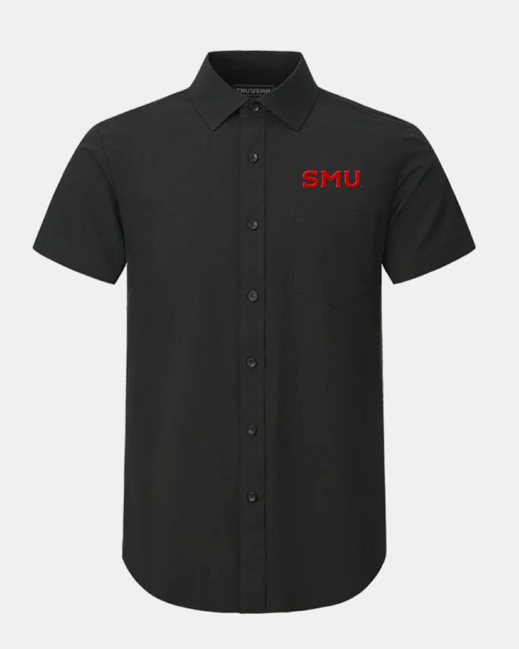 SMU Phenom Classic Black Short Sleeve Dress Shirt