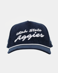 Unstructured Rope Hat Navy AGGIES