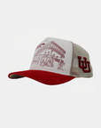 UofU Bunker Trucker Hat Natural Red Campus