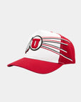 UofU Fade Hat RedWht Stripe Uniform Hat Utes