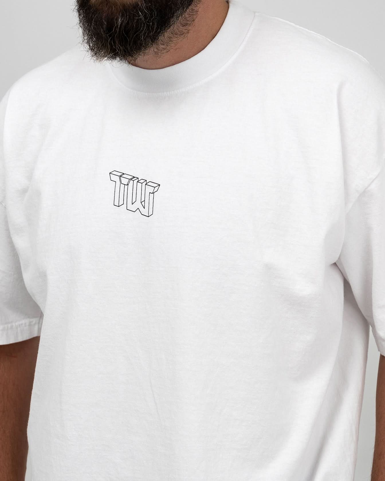 Deconstructed White T Shirt - White