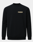 Purdue Meridian Black Crewneck