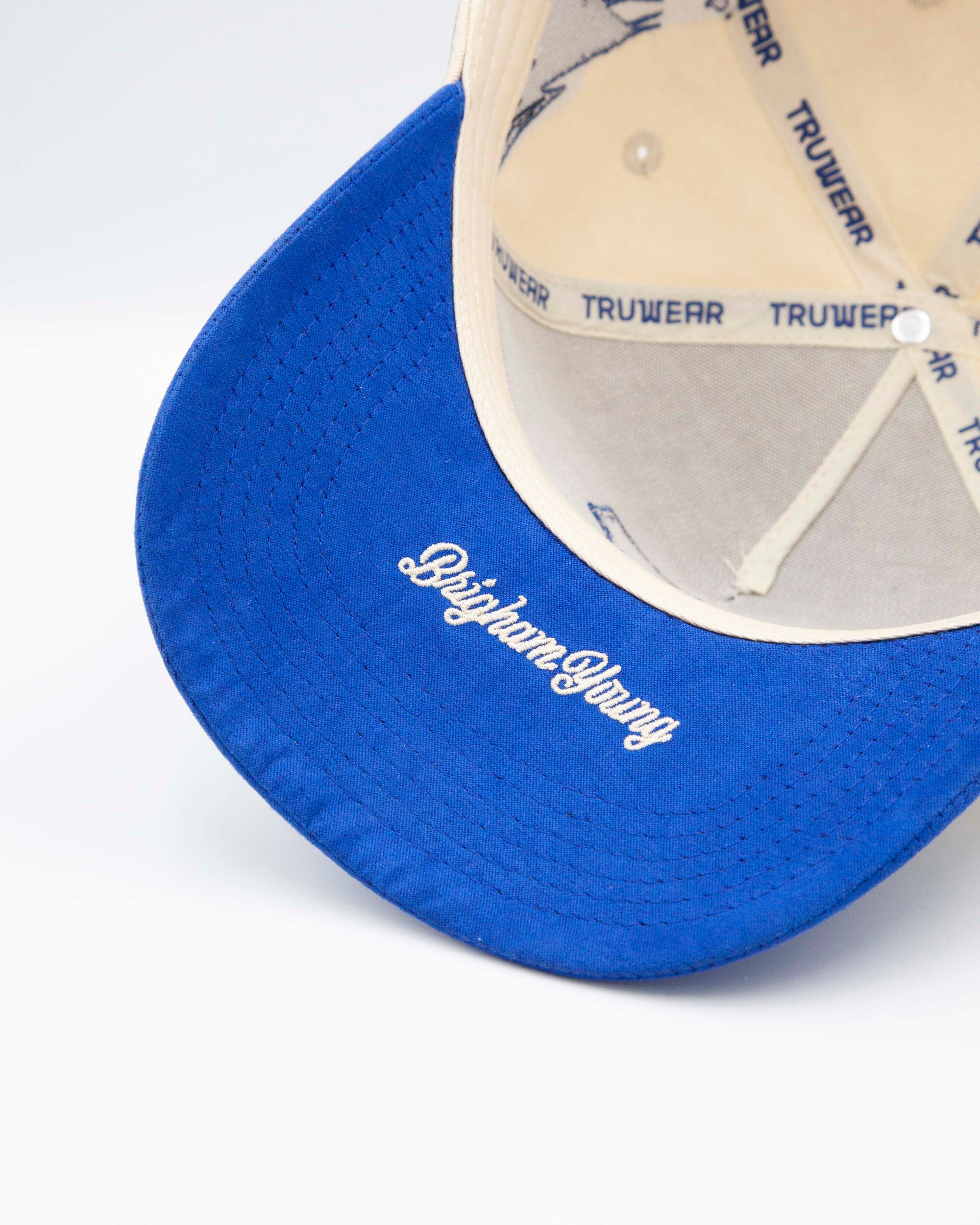 BYU Y Natural &amp; Royal Blue Suede Brim Mountainside Hat