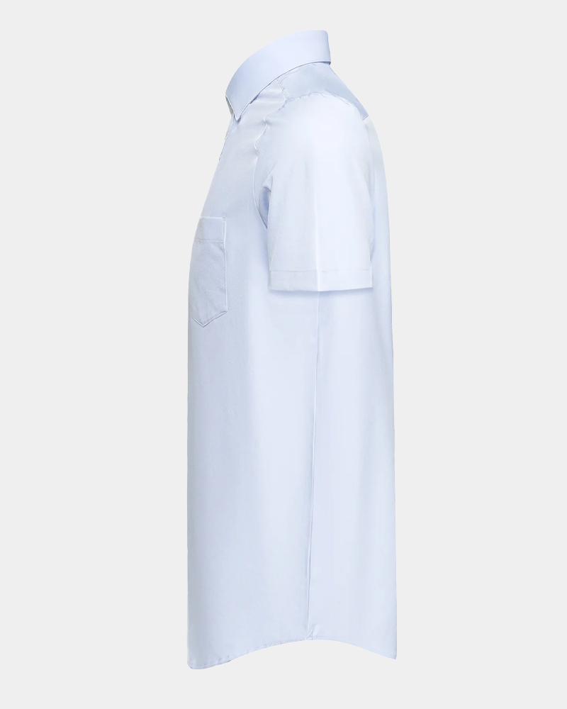 Phenom Classic Light Blue Short Sleeve Dress Shirt - Blue
