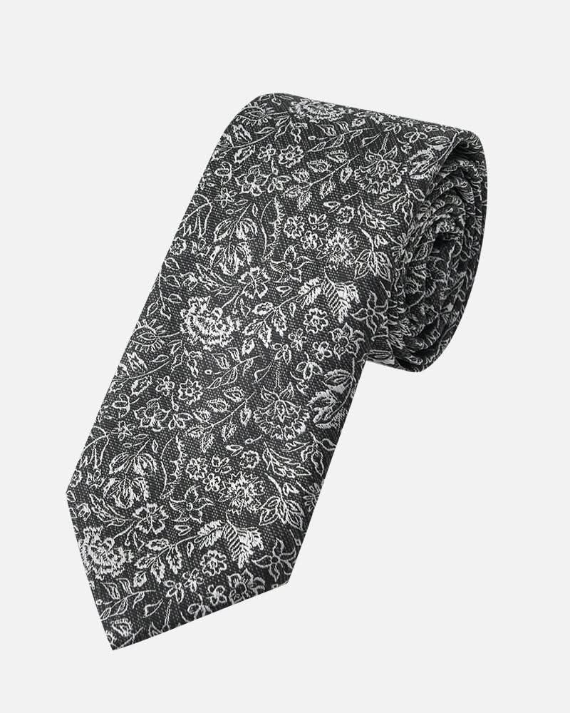 Immortal Floral Tie Black - Black