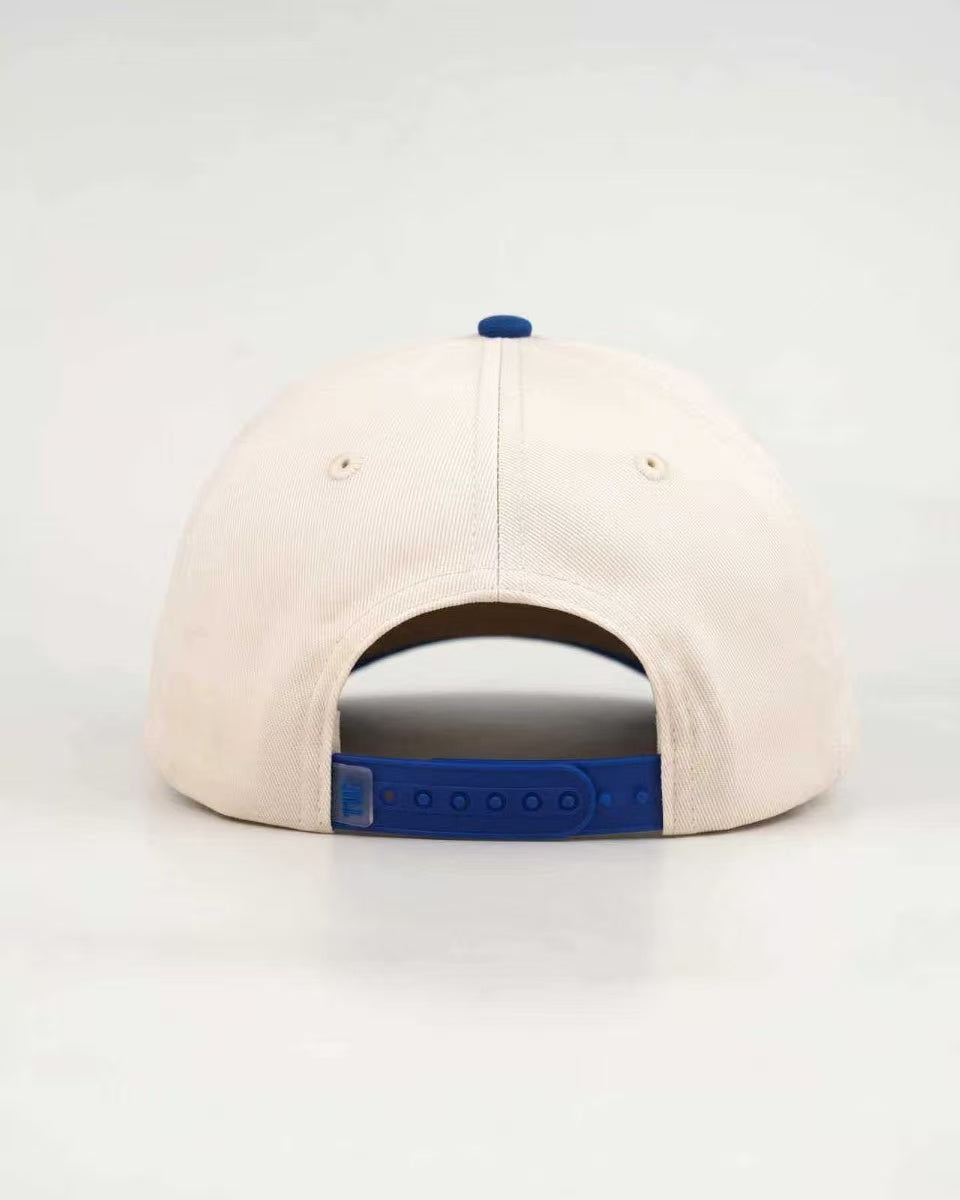 BYU Fade Hat Natural Royal Brim 2 Logo BYU – back view