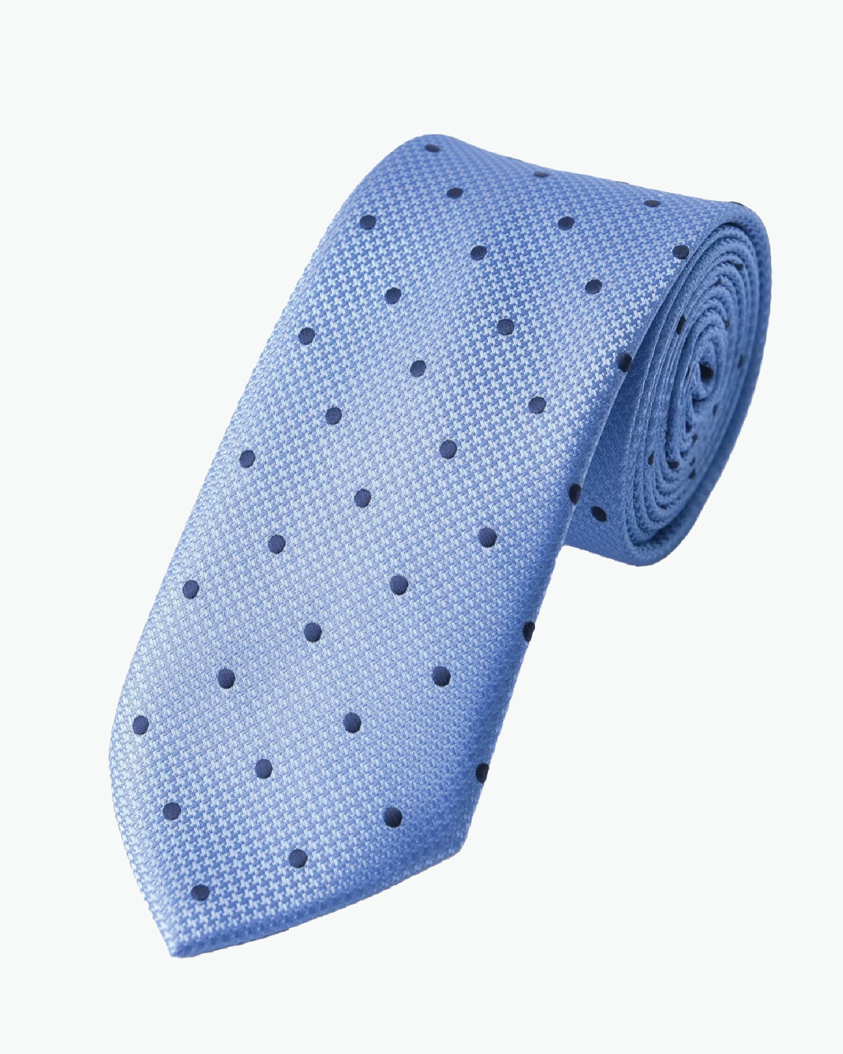 Immortal Powder Blue Polka-dot Tie - Blue