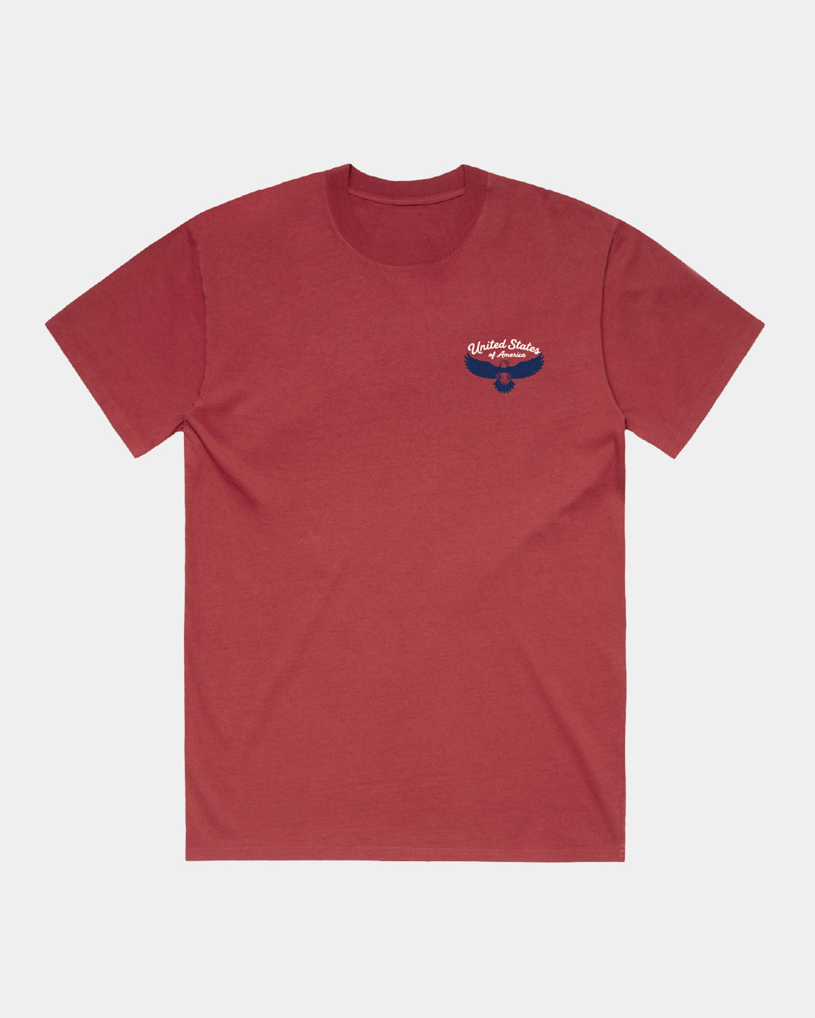 4th of July USA Eagle Faded Cardinal T-shirt