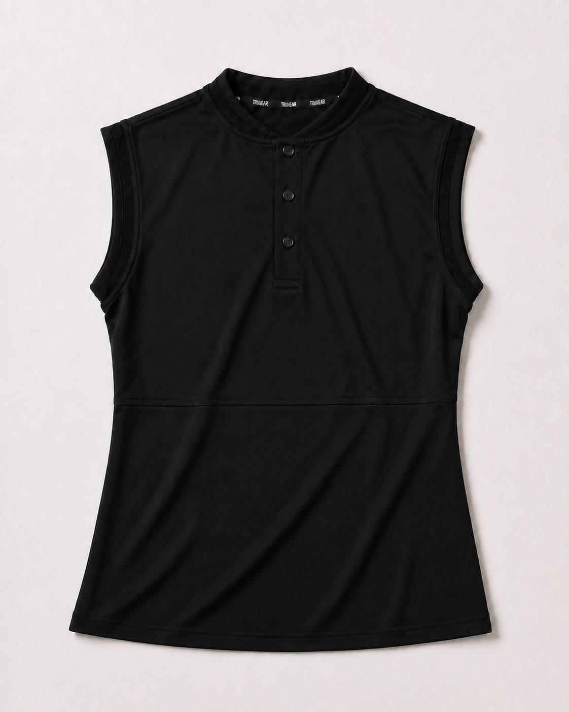 Crown Womens Sleeveless Blade Polo Black