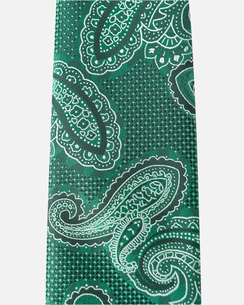 Immortal Paisley Tie Green - Green