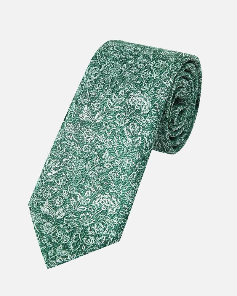 Immortal Floral Tie Green - Green