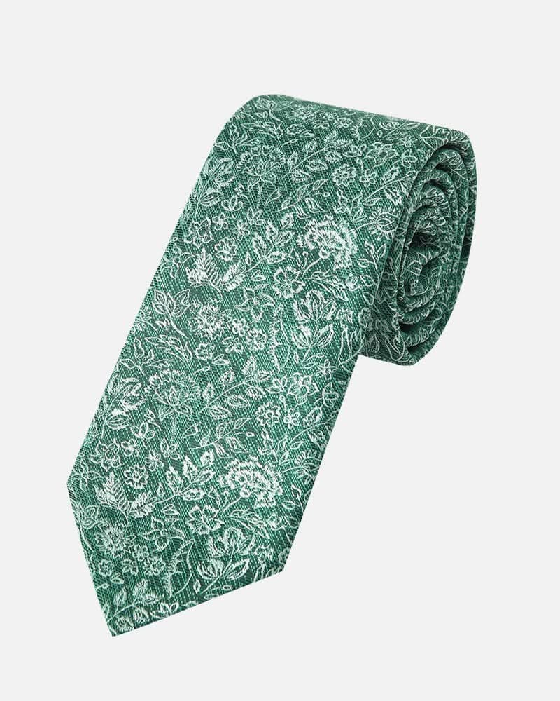 Immortal Floral Tie Green - Green