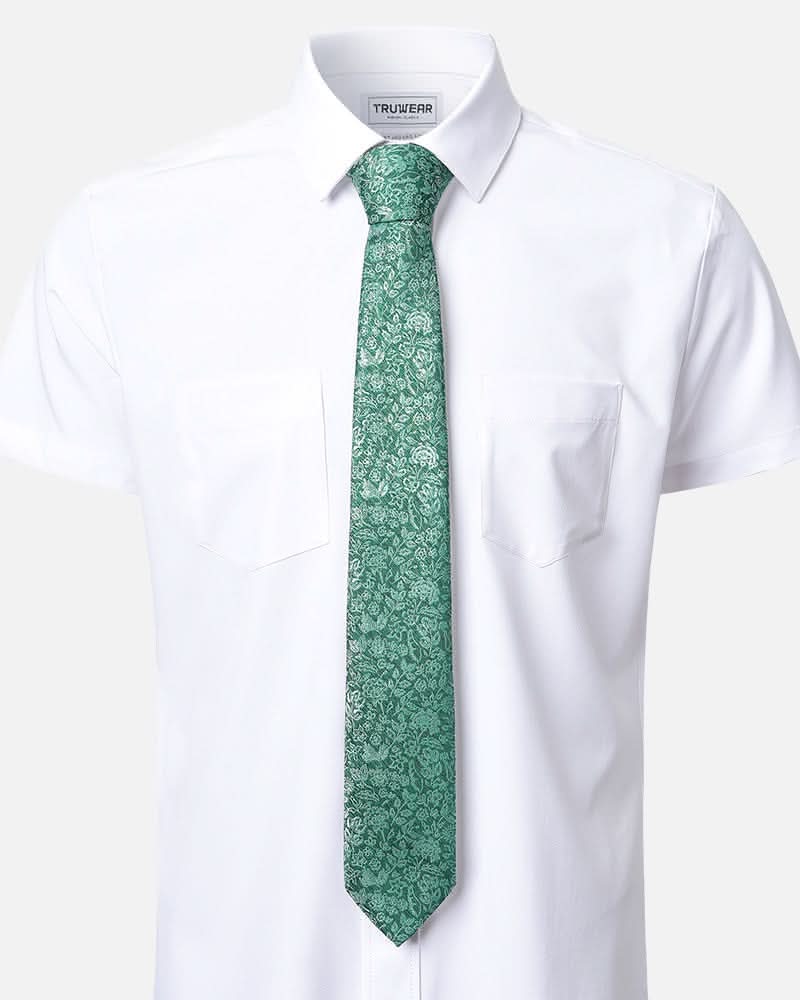 Immortal Floral Tie Green - Green