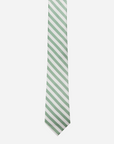 Immortal Green & White Striped Dress Tie