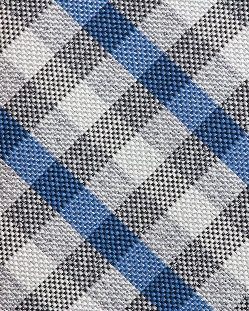 Immortal Royal Blue &amp; Grey Checkered Dress Tie - Blue &amp;