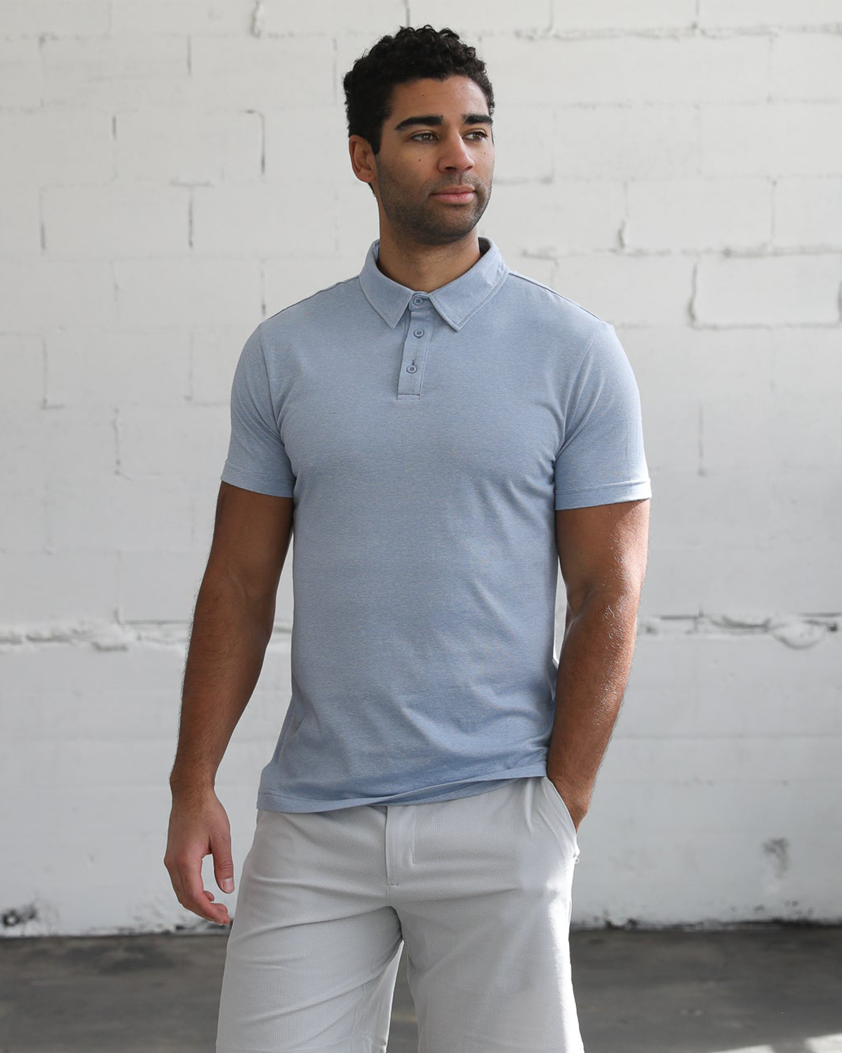 Summit Polo Heather Blue - Heather