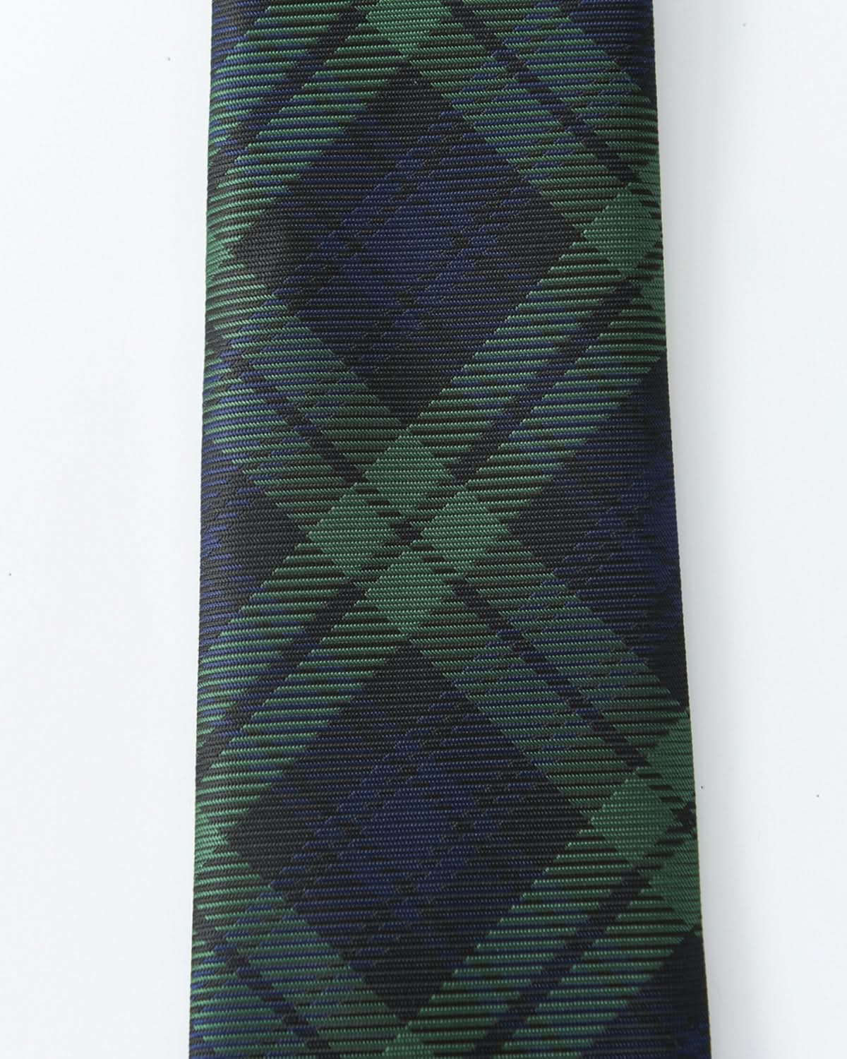Immortal Green &amp; Navy Plaid Tie - Green &amp;
