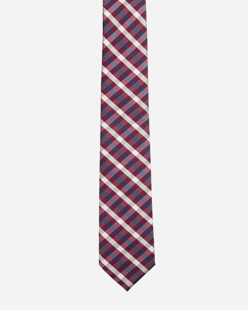 Immortal Tie Checkered Red White Navy