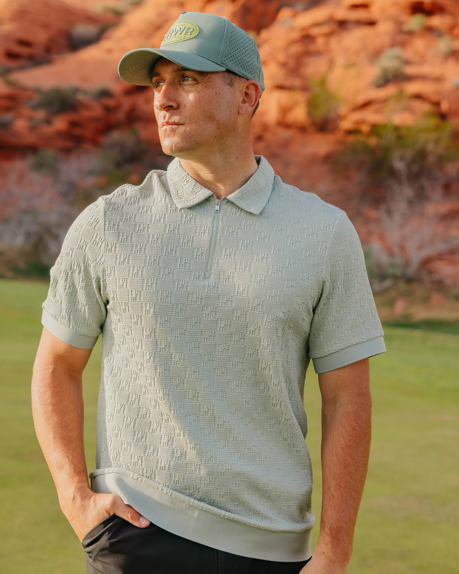 Titan Polo Slate Green Front 2