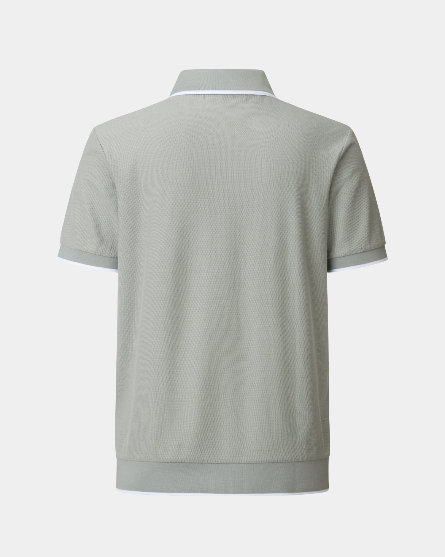 Vanguard Zip Polo Slate Green Back