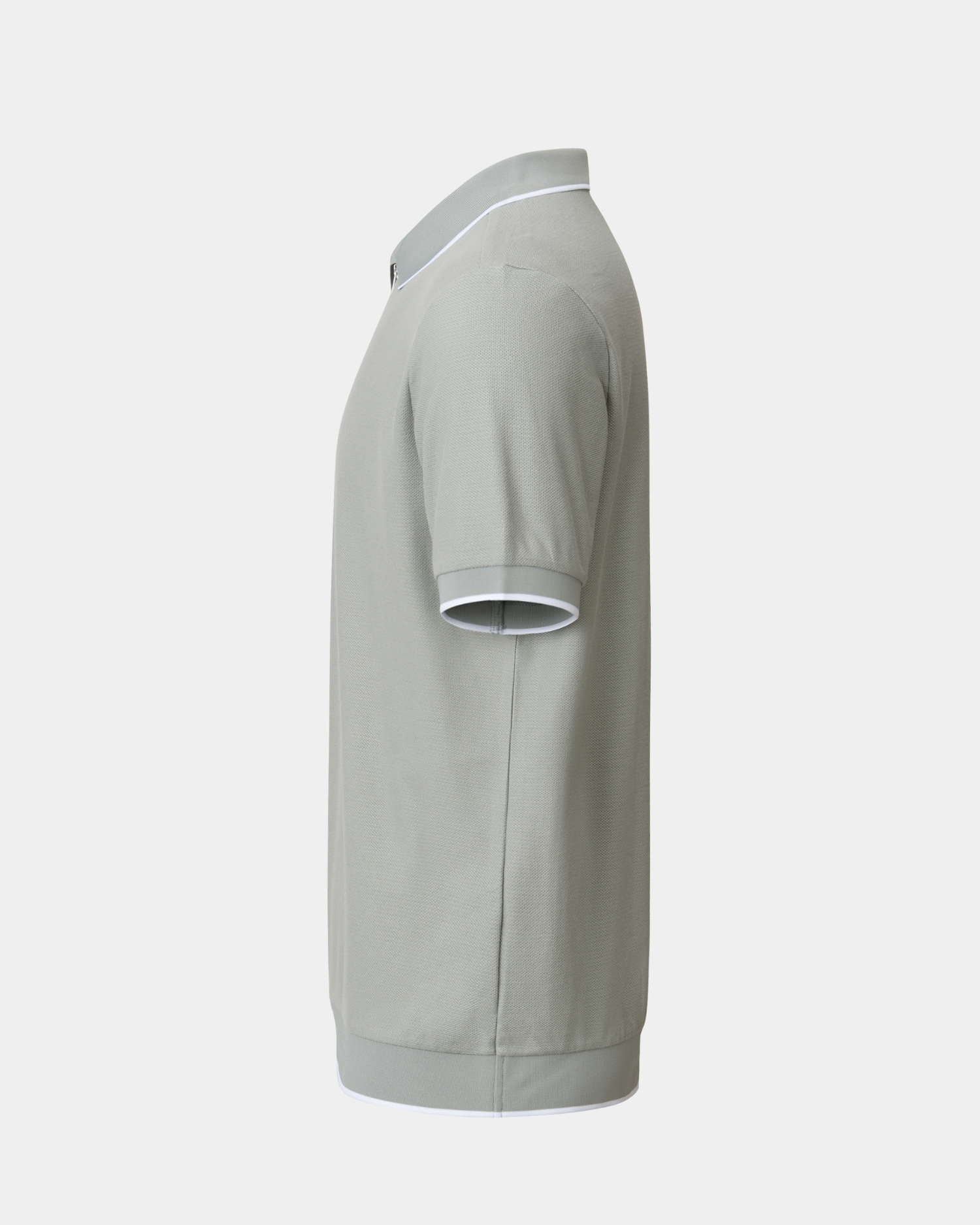 Vanguard Zip Polo Slate Green Side