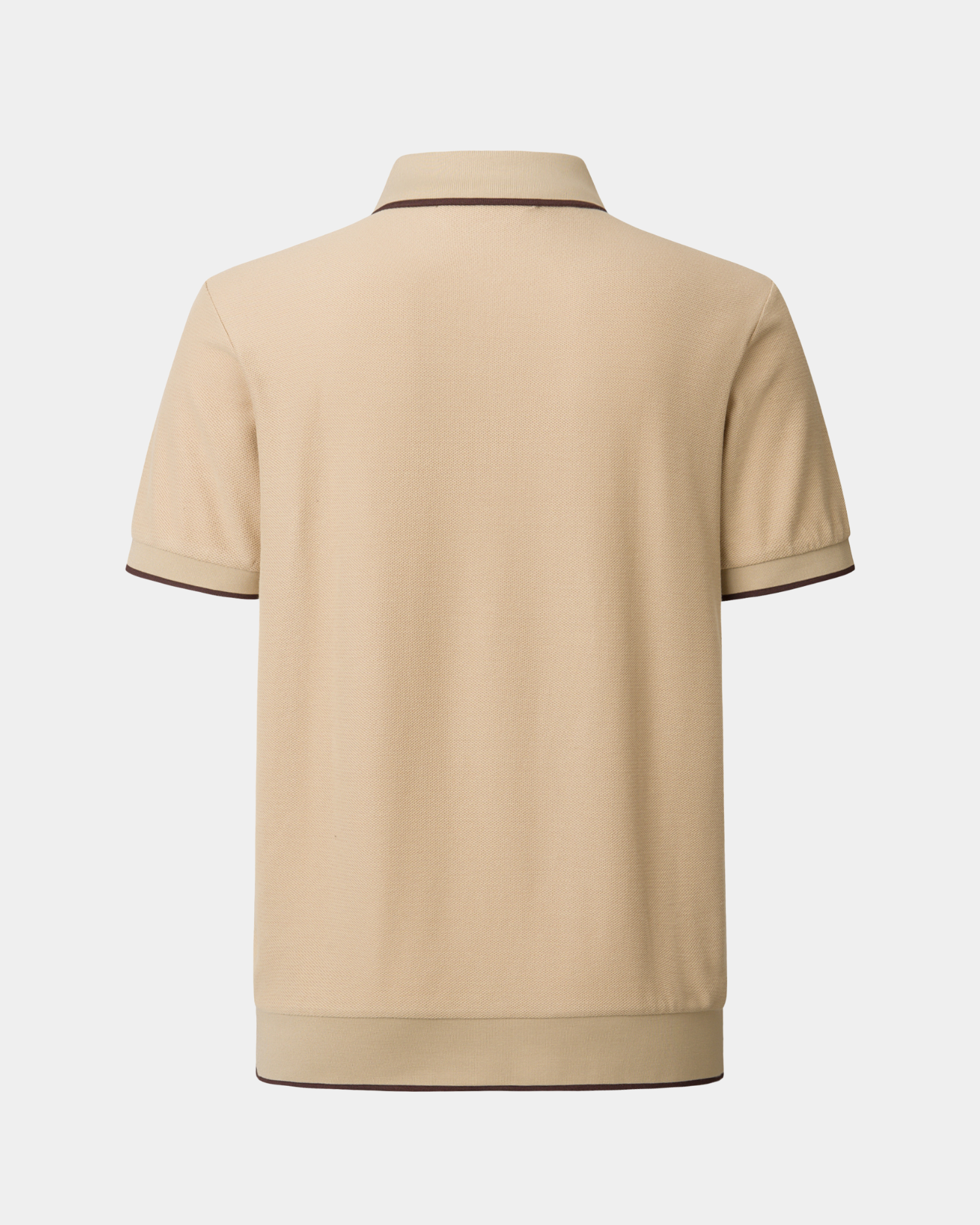 Vanguard Zip Polo Tan Back