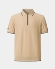 Vanguard Zip Polo Tan Front