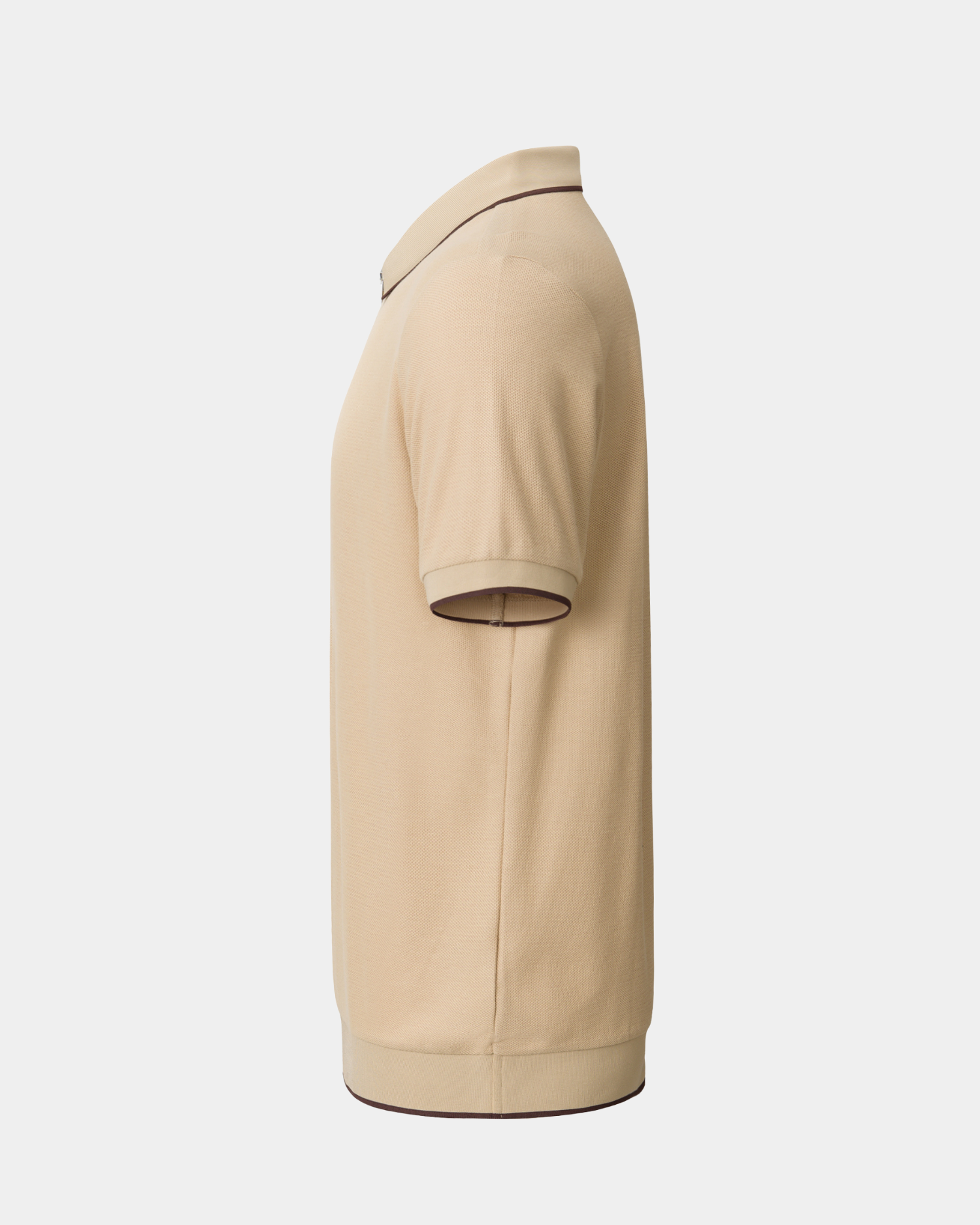 Vanguard Zip Polo Tan Side