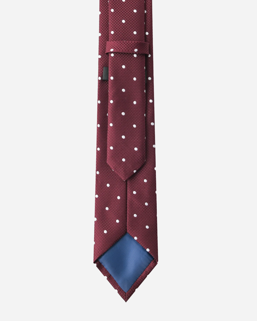 Immortal Maroon Polka-dot Tie