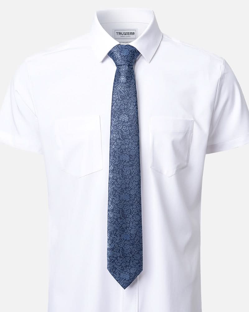 Immortal Floral Tie Navy - Navy
