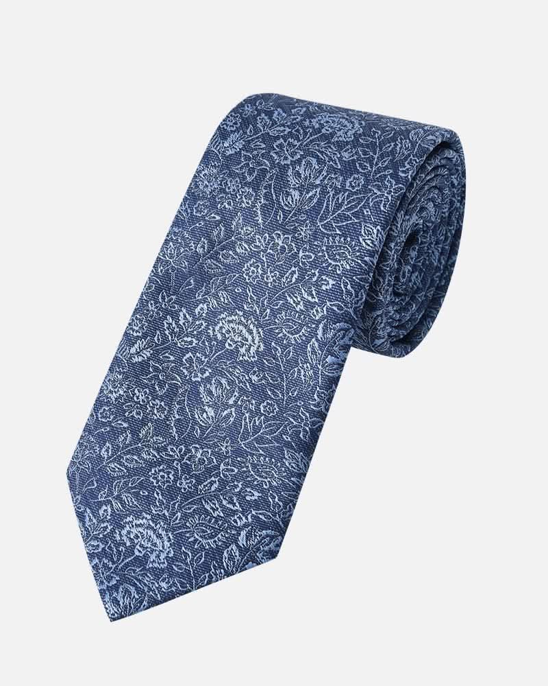 Immortal Floral Tie Navy - Navy