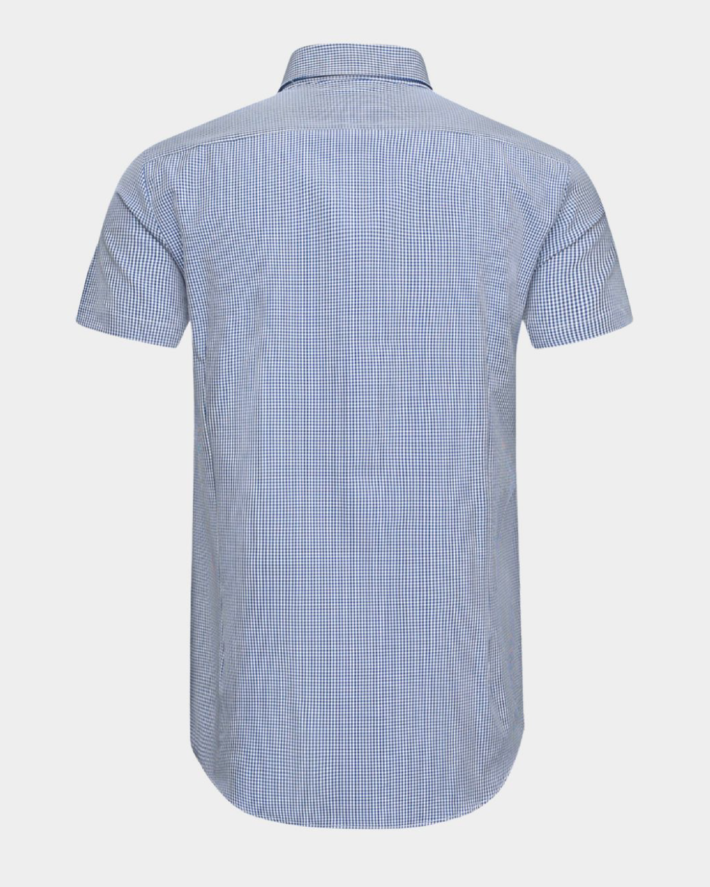 Phenom Classic Navy Plaid Short Sleeve Dress Shirt