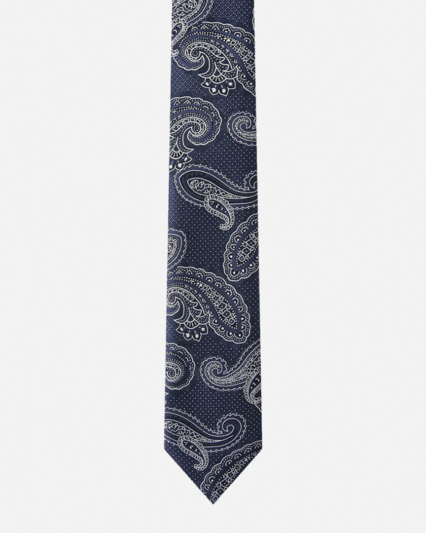 Immortal Paisley Tie Navy - Navy
