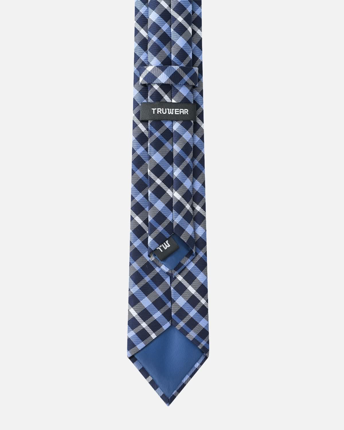 Immortal Powder Blue &amp; Navy Striped Tie - Blue &amp;