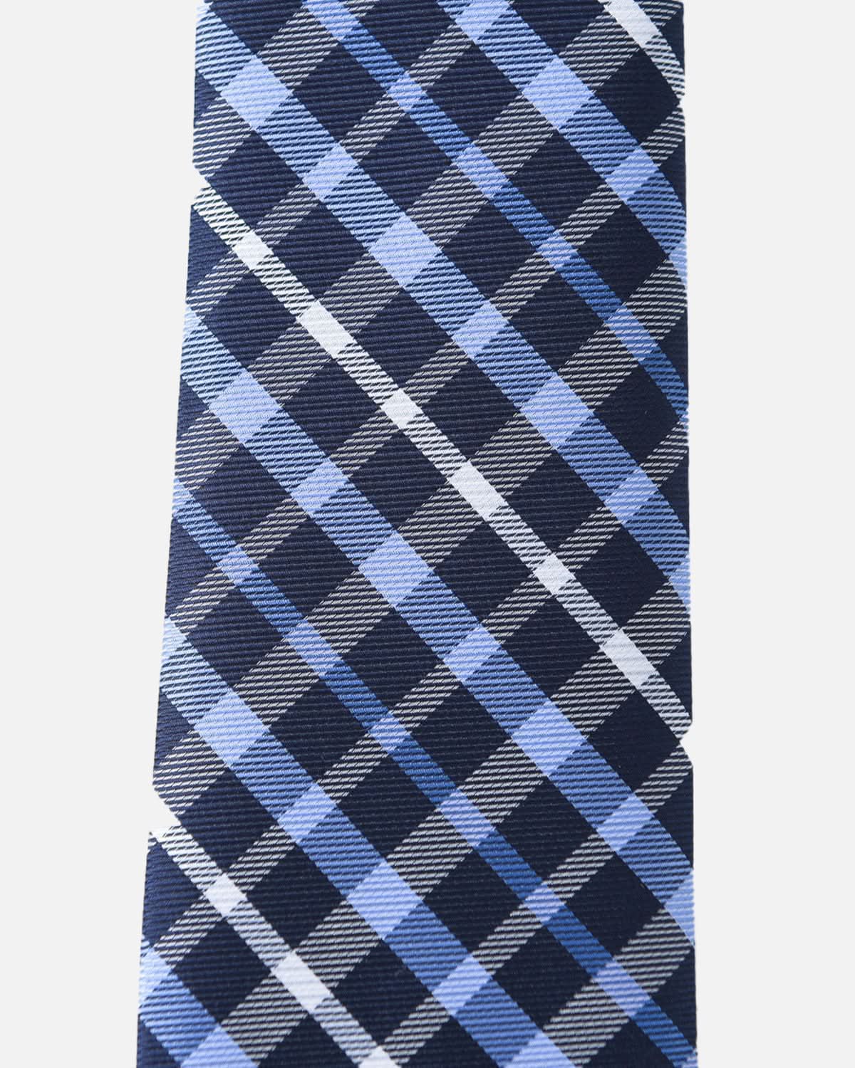 Immortal Powder Blue &amp; Navy Striped Tie - Blue &amp;