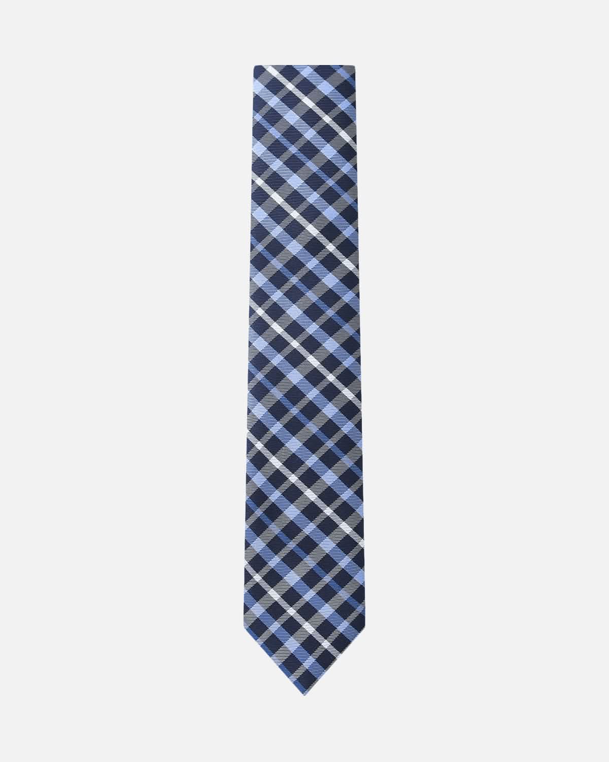 Immortal Powder Blue &amp; Navy Striped Tie - Blue &amp;