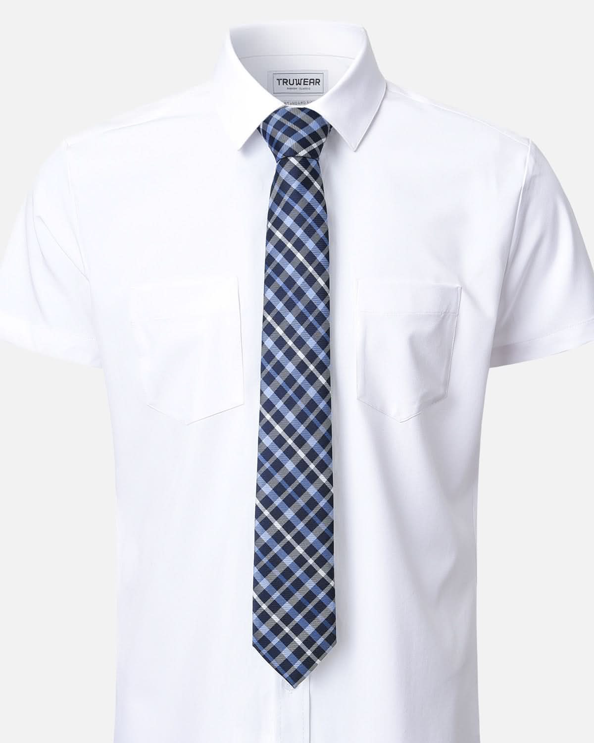 Immortal Powder Blue &amp; Navy Striped Tie - Blue &amp;