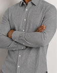 Phenom Professional Black Plaid Dress Shirt