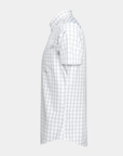 Phenom Classic Grey Tartan Short Sleeve Dress Shirt - Grey