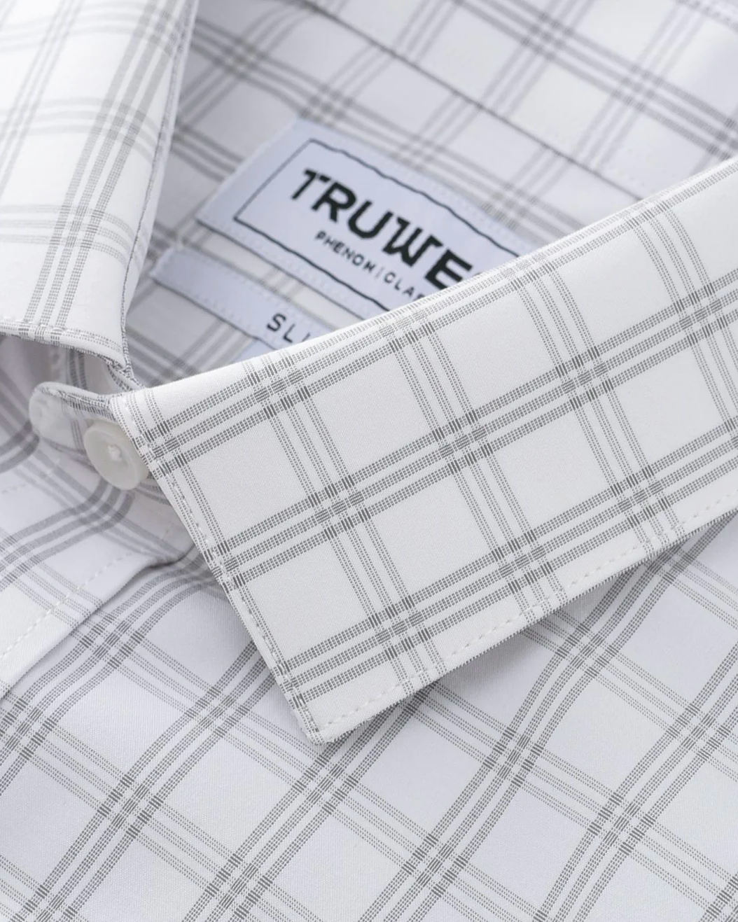 Phenom Classic Grey Tartan Short Sleeve Dress Shirt - Grey