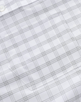 Phenom Classic Grey Tartan Short Sleeve Dress Shirt - Grey