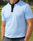 Pinnacle 2.0 Polo Powder Blue and Black