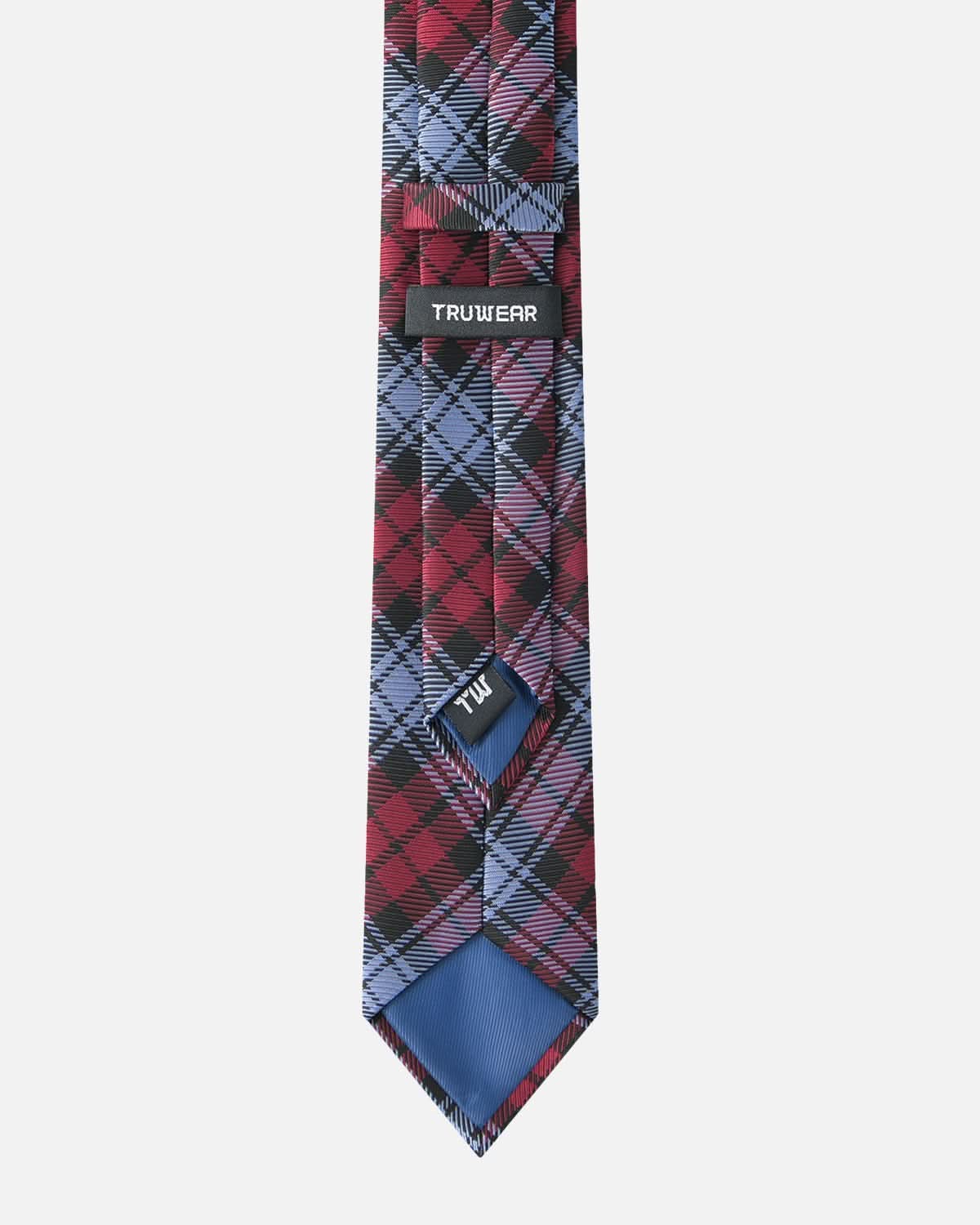 Immortal Blue Red &amp; Black Plaid Tie - Red &amp;