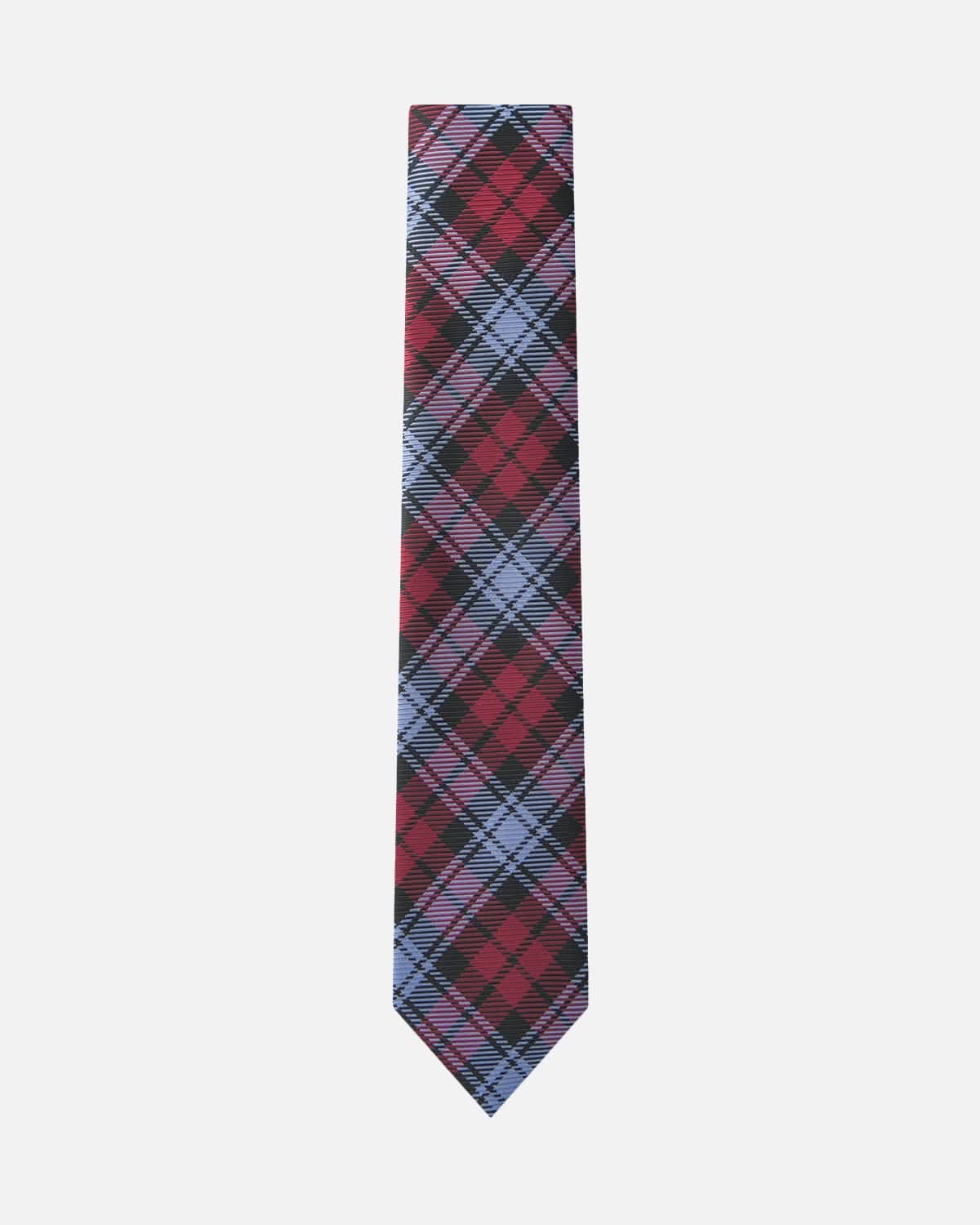 Immortal Blue Red &amp; Black Plaid Tie - Red &amp;