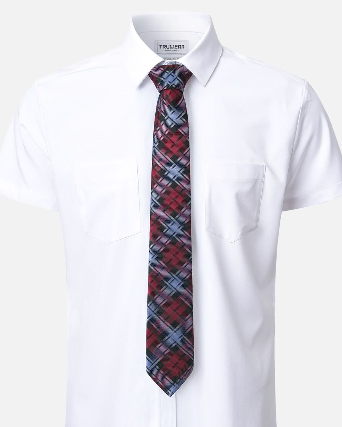 Immortal Blue Red &amp; Black Plaid Tie - Red &amp;