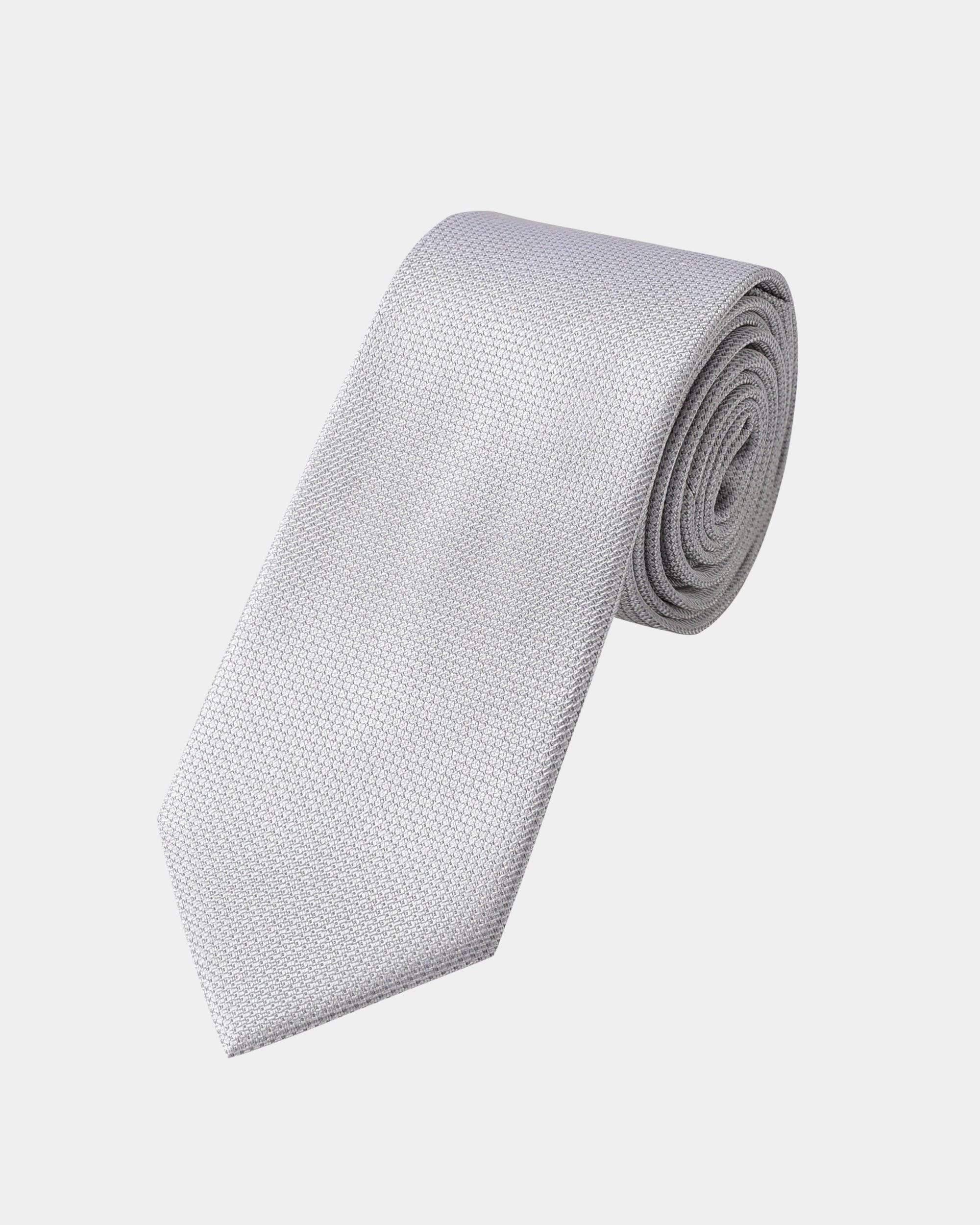 Elite Silk Tie Geometric Pattern Creme - Creme