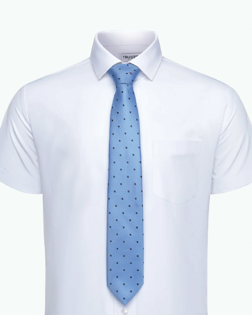 Immortal Powder Blue Polka-dot Tie - Blue