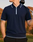 Vanguard Zip Polo Navy - Navy