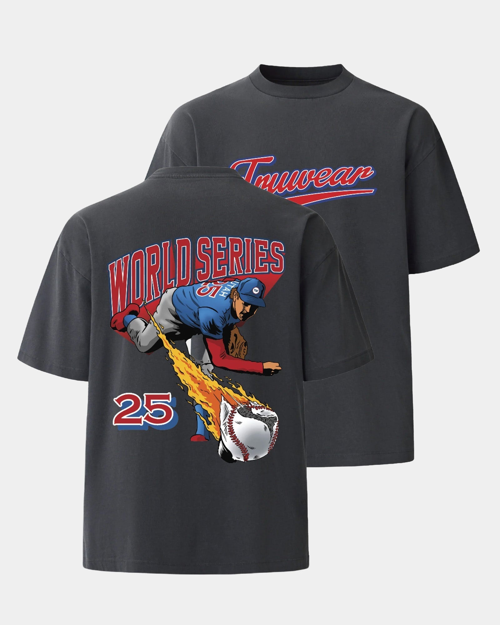World Series Faze Heavyweight Tee - Charcoal